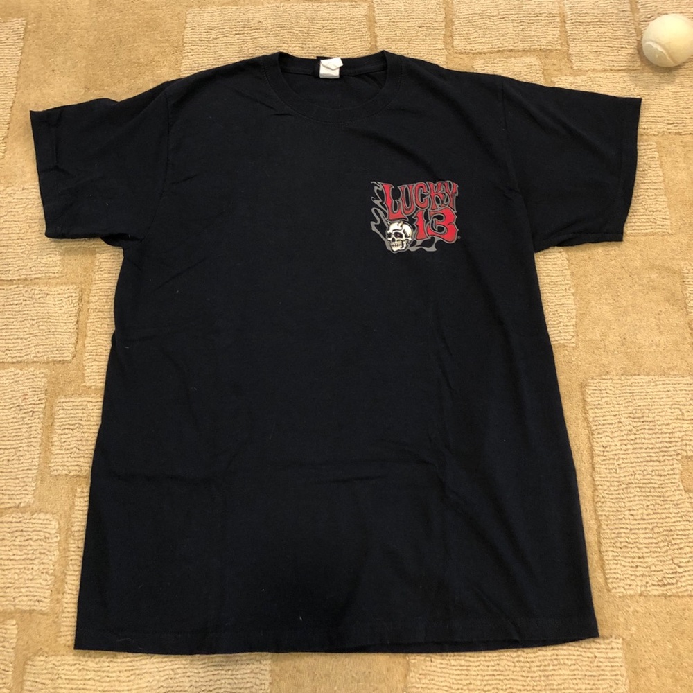 Lucky 13 “est 1991”, Black, “Hell Bent for Speed”, Tshirt, Large, Like New!!!